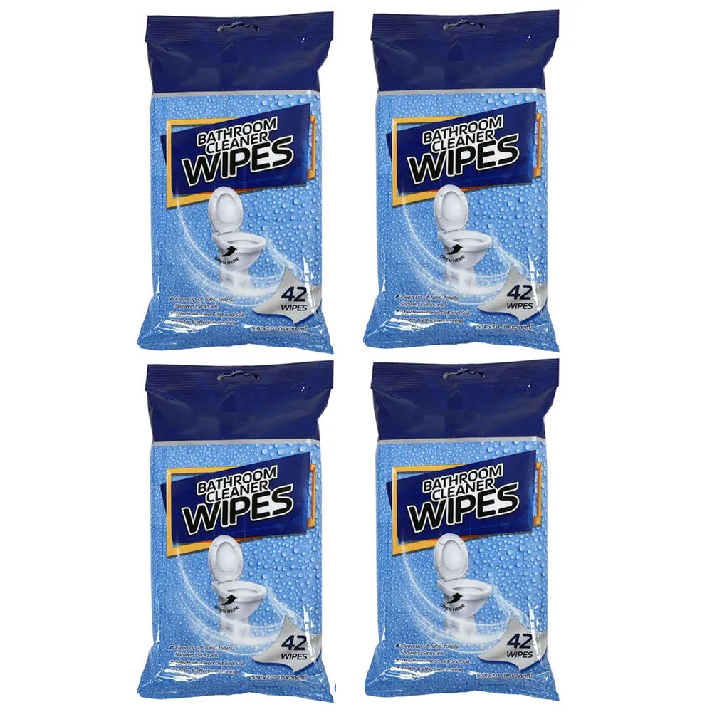 168ct Cleaning Wipes Toilet Seat Clean Bathroom Surfaces Bleach Free 5.9"X7.9"