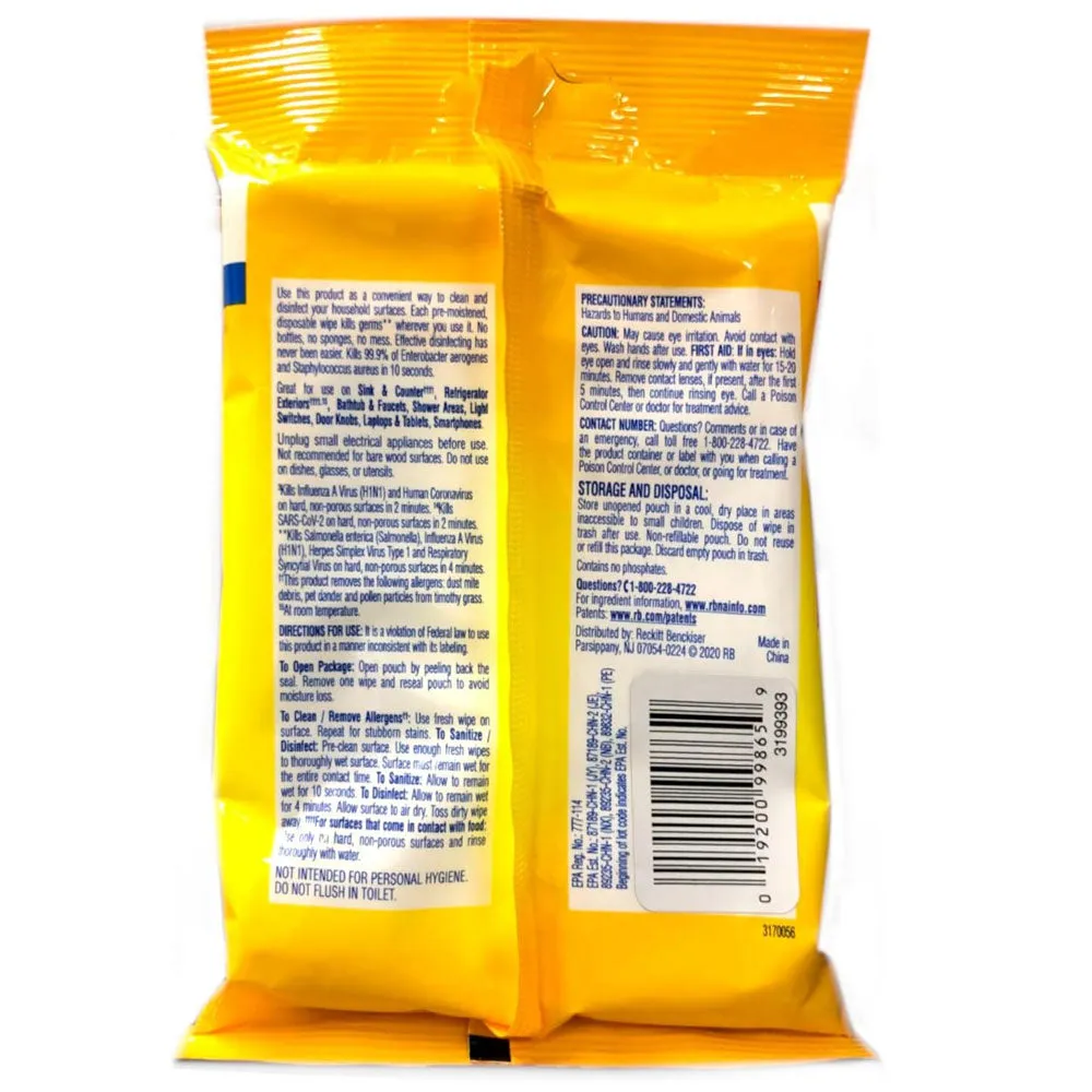 180 Ct Lysol Disinfecting Wipes Surface Cleaning Disposable Towelettes Sanitize