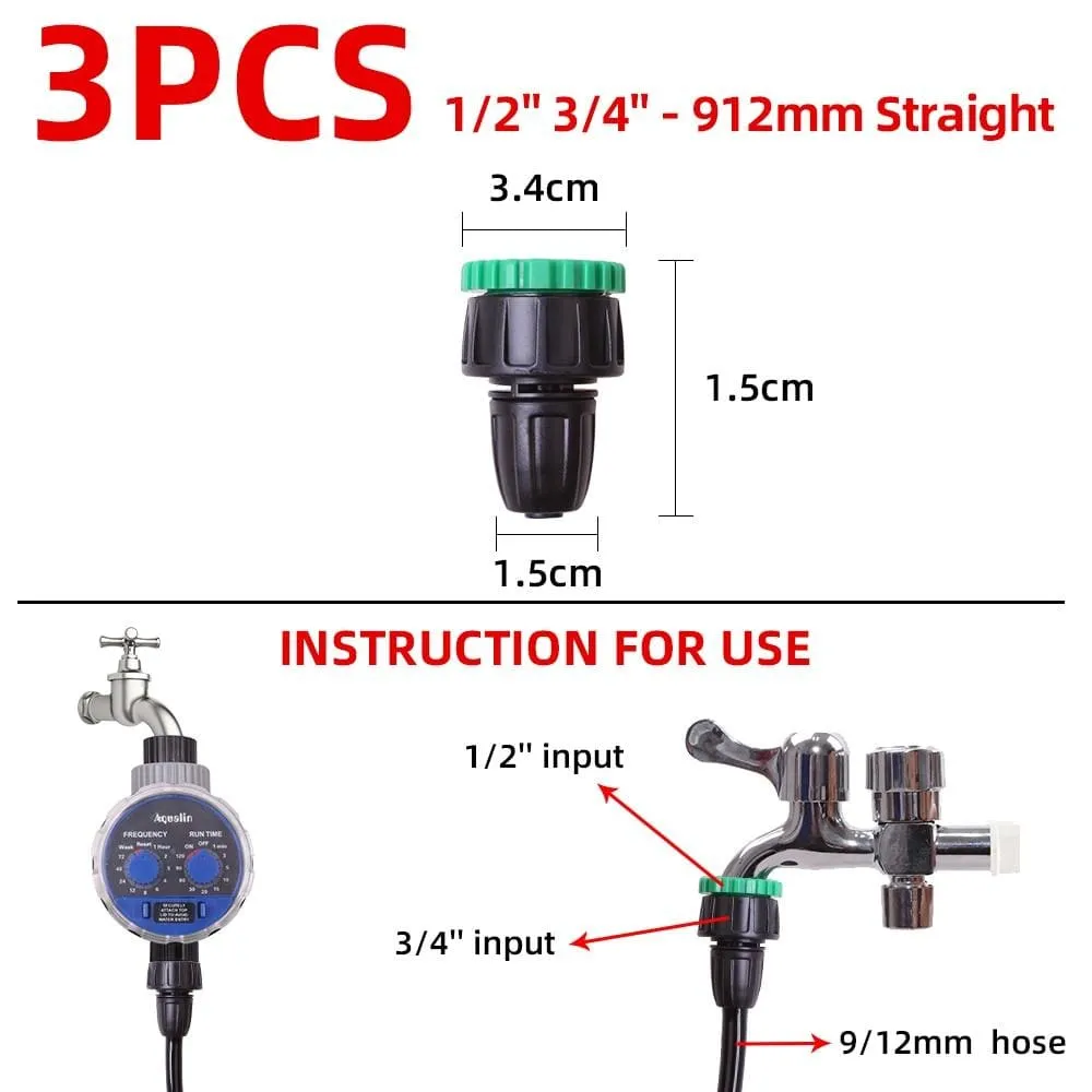 9 12 Pe Pipe Connector Splitter Tee Joint Watering Drip