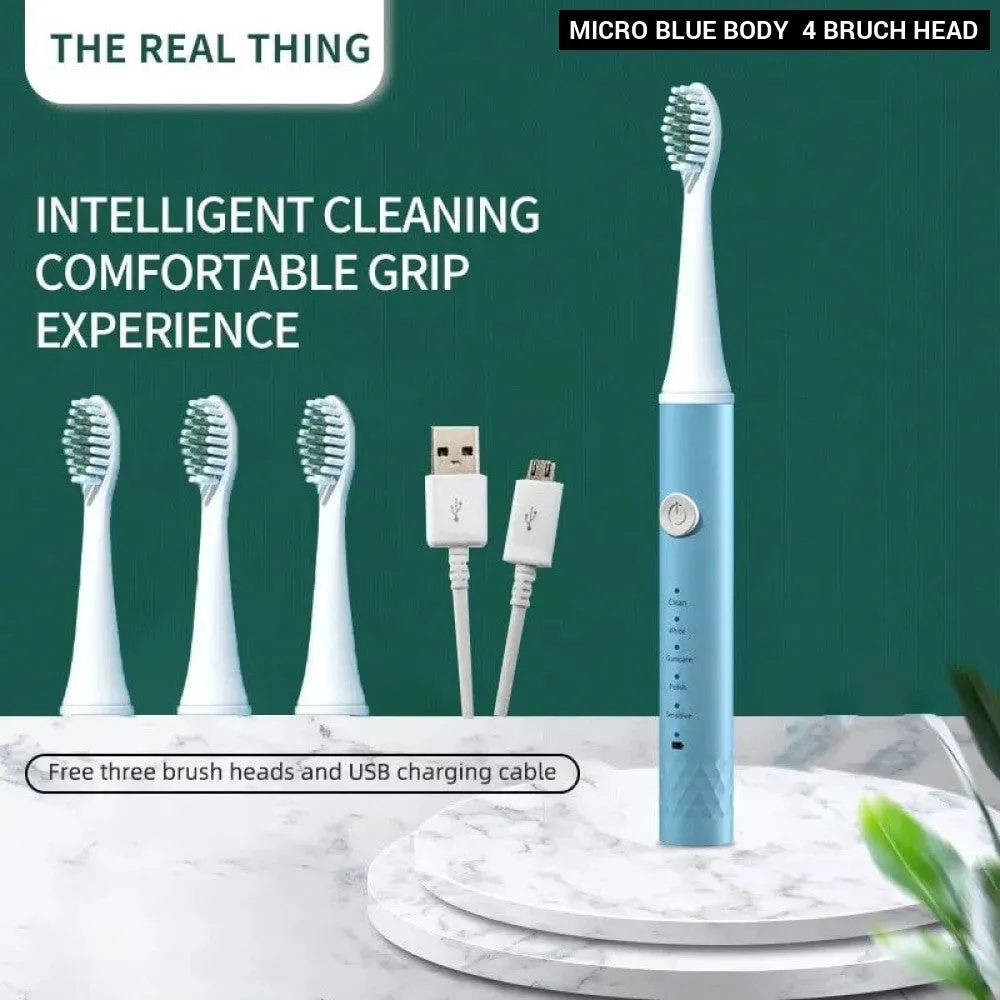 Adult Blue Pink Sonic Electric Toothbrush Adult 5-gear Mode Usb Charging Ipx7 Waterproof Sonic Electric Toothbrush