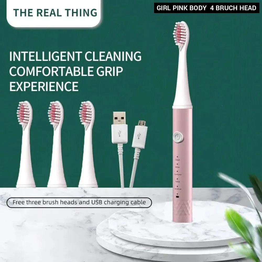 Adult Blue Pink Sonic Electric Toothbrush Adult 5-gear Mode Usb Charging Ipx7 Waterproof Sonic Electric Toothbrush