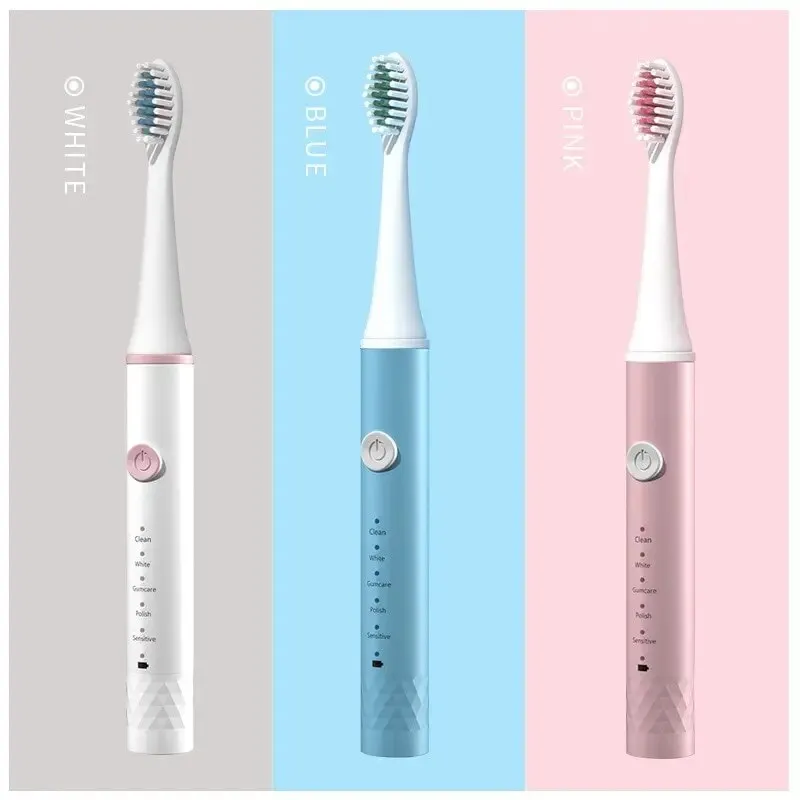 Adult Blue Pink Sonic Electric Toothbrush Adult 5-gear Mode Usb Charging Ipx7 Waterproof Sonic Electric Toothbrush