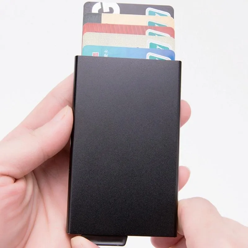 Automatic Eject Rfid Blocking Aluminum Card Wallet