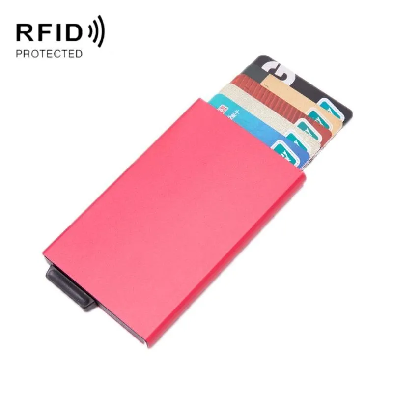 Automatic Eject Rfid Blocking Aluminum Card Wallet