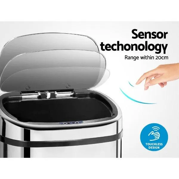 Automatic Motion Sensor Rubbish Bin 68L - Stainless Steel
