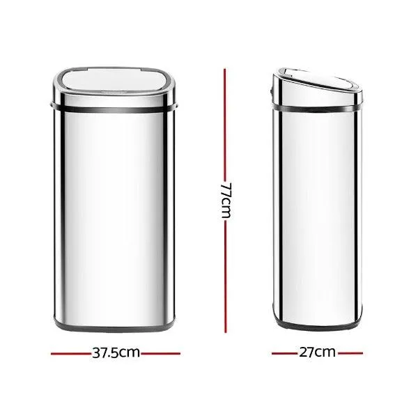 Automatic Motion Sensor Rubbish Bin 68L - Stainless Steel