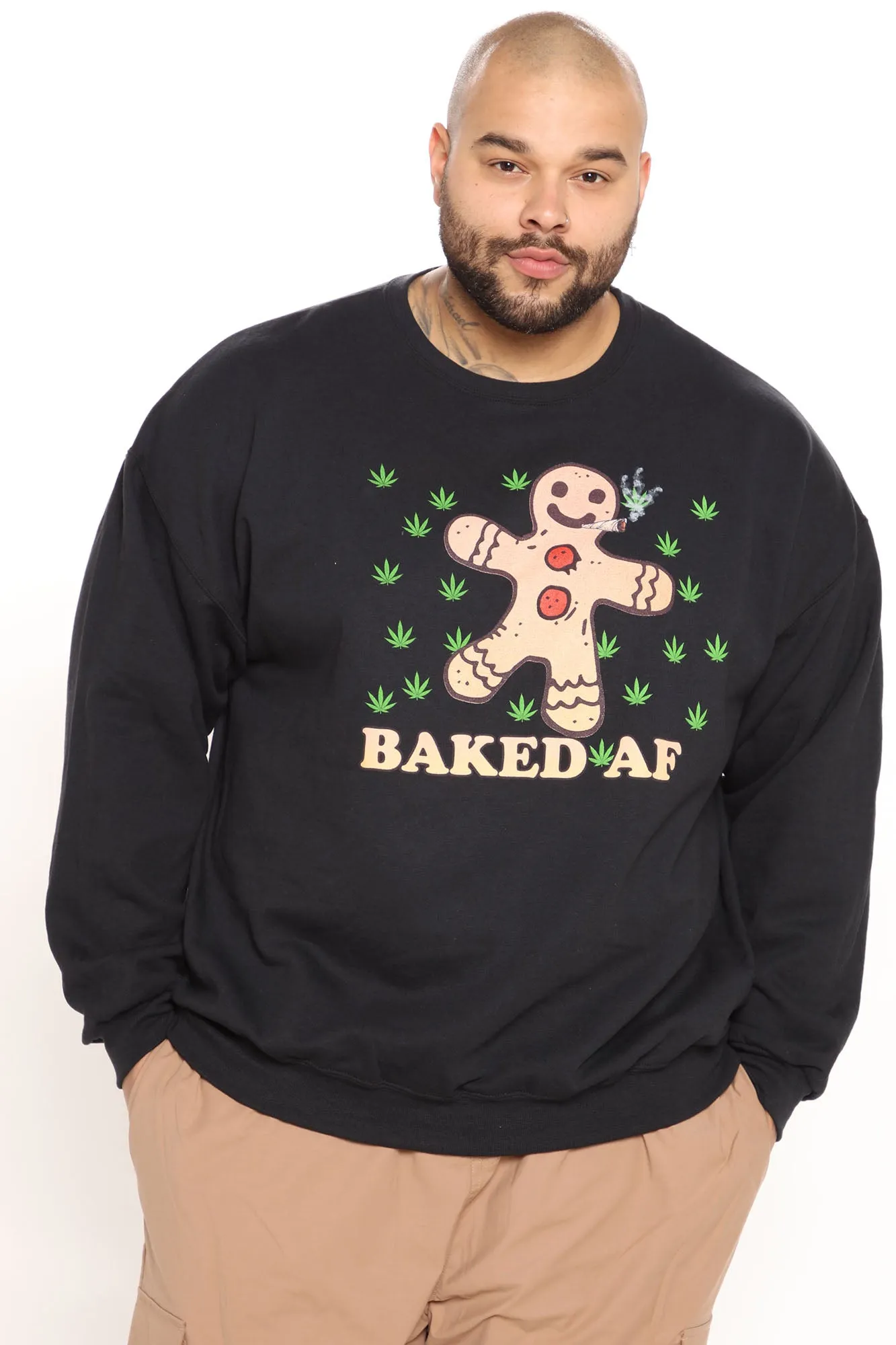 Baked Af Crewneck Sweatshirt - Black