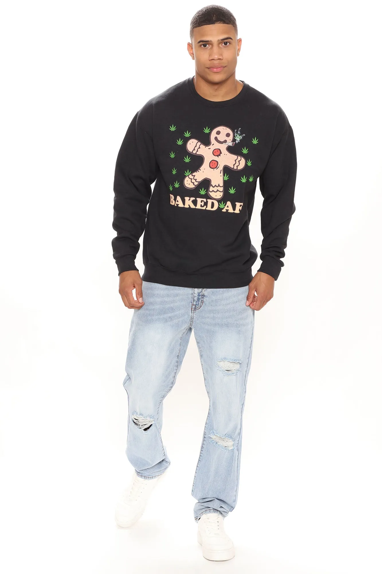 Baked Af Crewneck Sweatshirt - Black