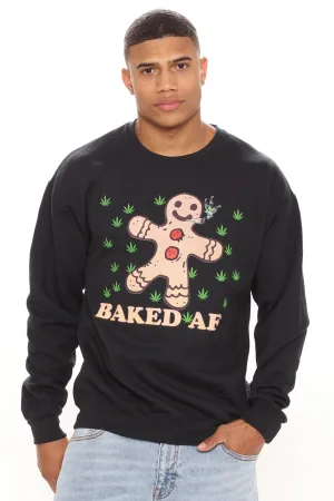 Baked Af Crewneck Sweatshirt - Black