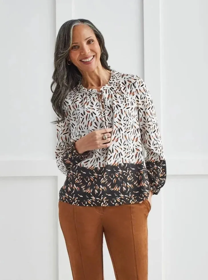 Blouse W Tassels [Baked Clay-1511O]