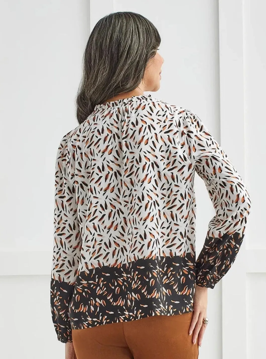 Blouse W Tassels [Baked Clay-1511O]