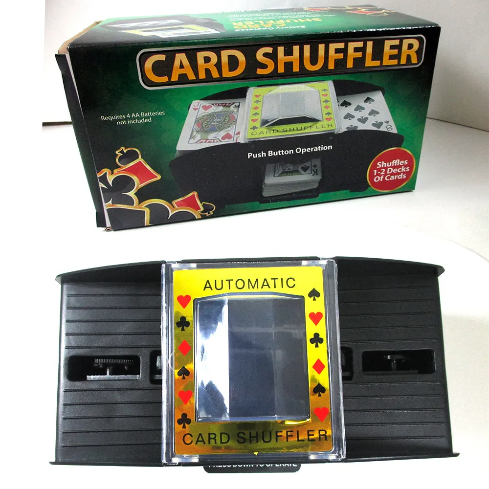 Casino Deluxe Automatic 2 Deck Card Shuffler Poker Texas Hold'em Black Jack NEW