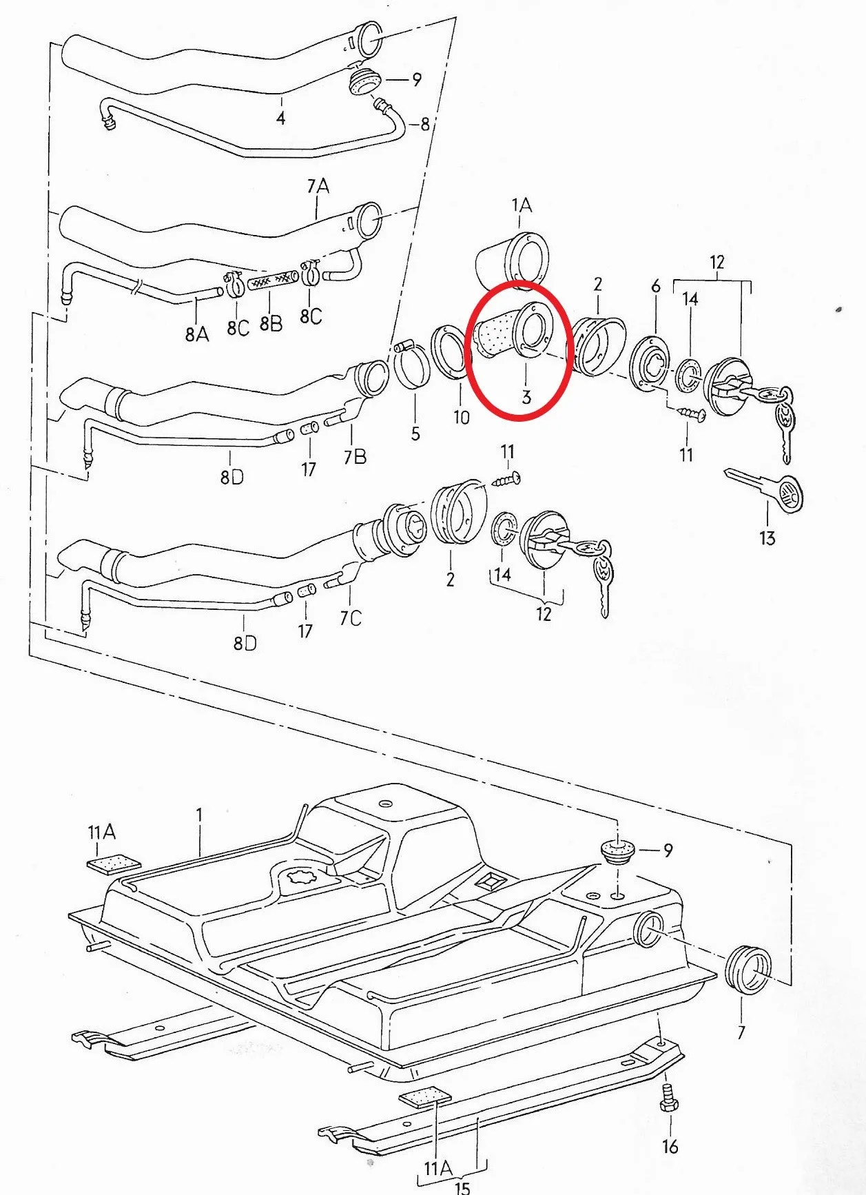 Fuel Filler Rubber Joint