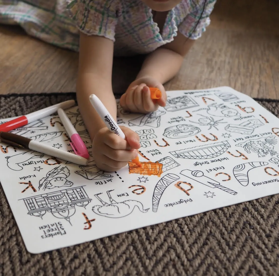 Hey Doodle - 'Aussie Icons' ABC Colouring & Doodle Mat