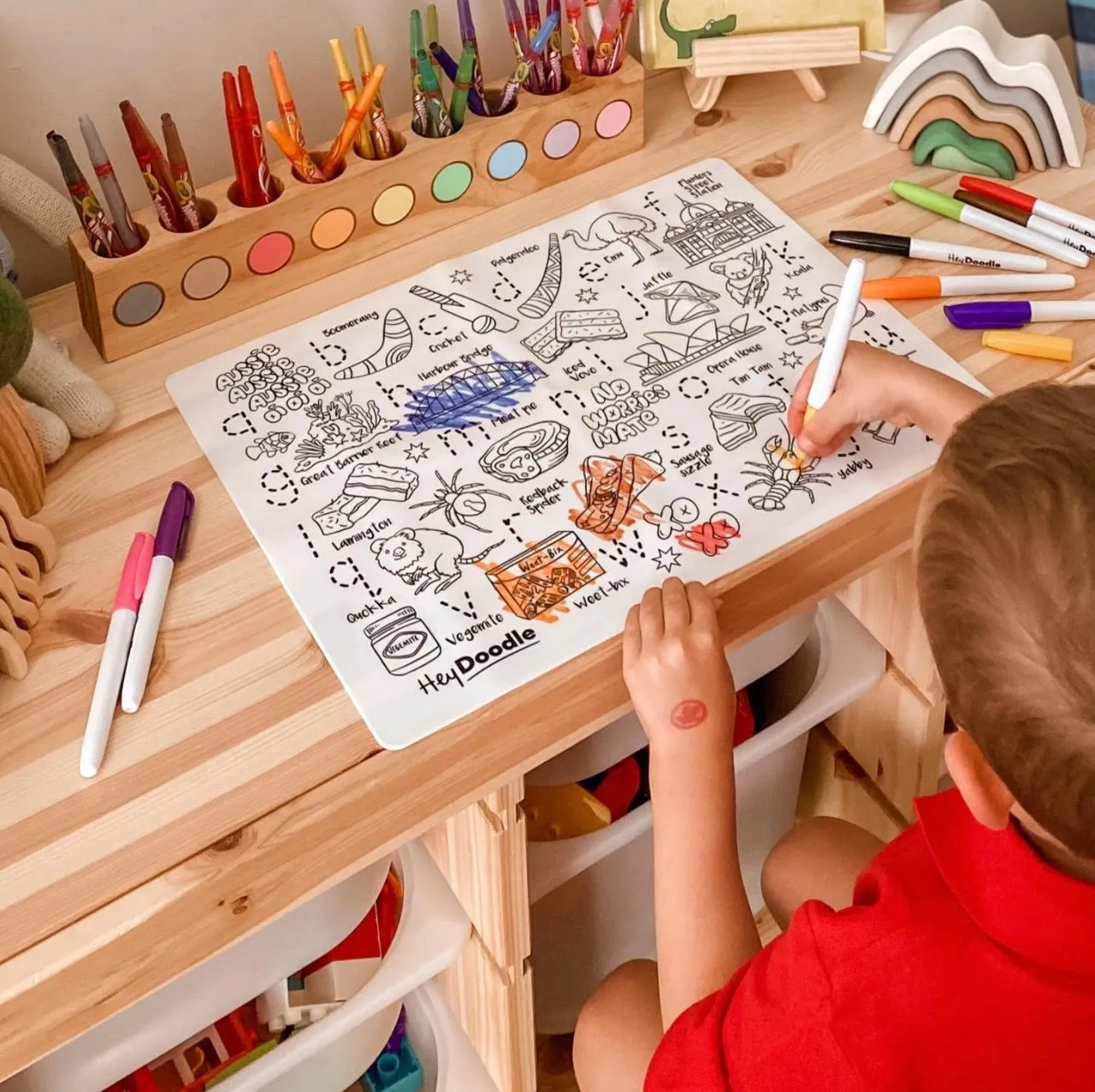 Hey Doodle - 'Aussie Icons' ABC Colouring & Doodle Mat