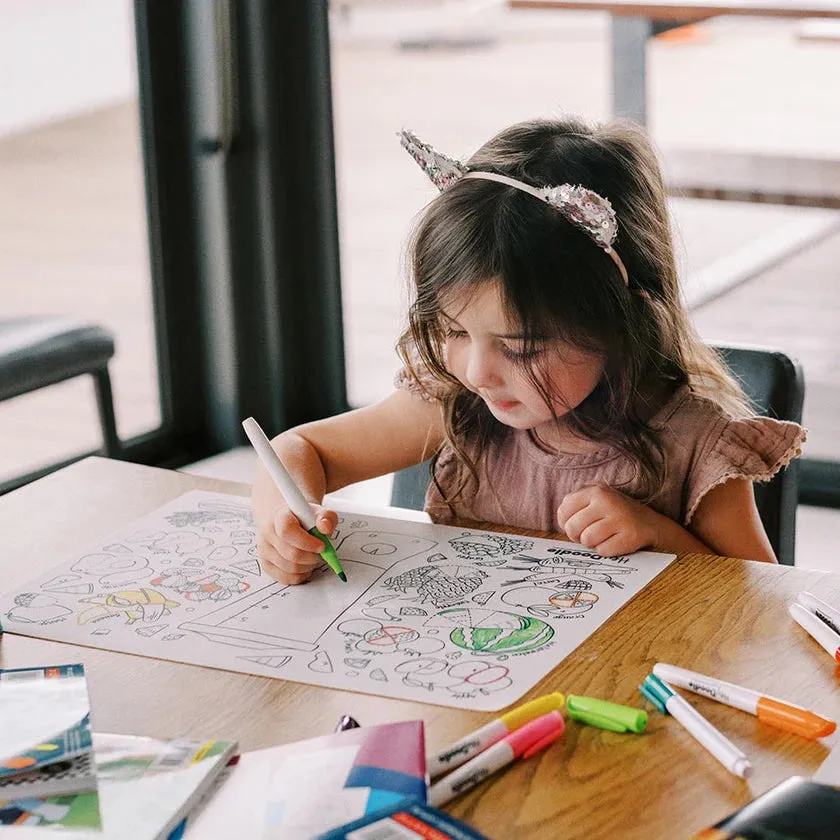 Hey Doodle - 'Breakfast Blend' Free Draw Colouring & Doodle Mat