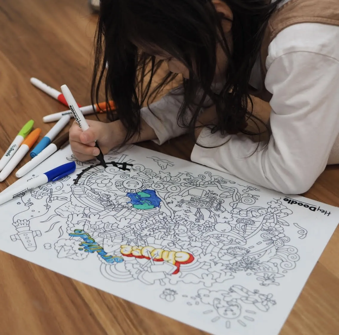 Hey Doodle - 'Brighter Days' Colouring & Doodle Mat