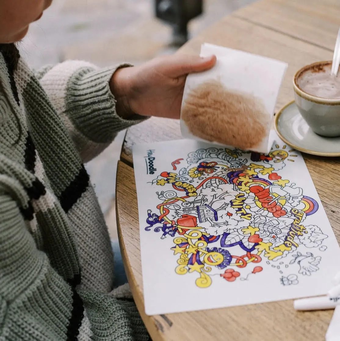 Hey Doodle - 'Brighter Days' MINI Colouring & Doodle Mat